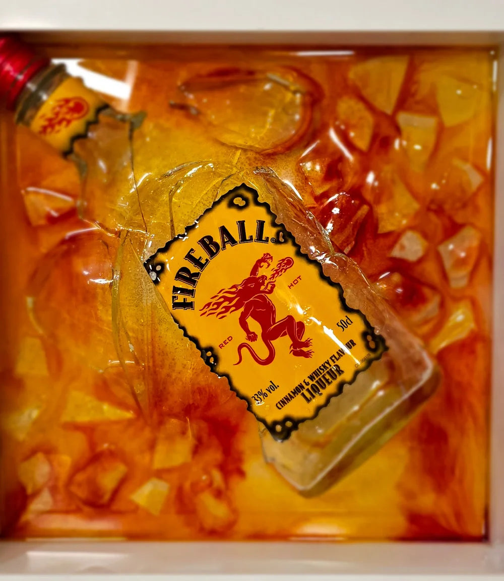 Burning Memory - Broken Bottle Art