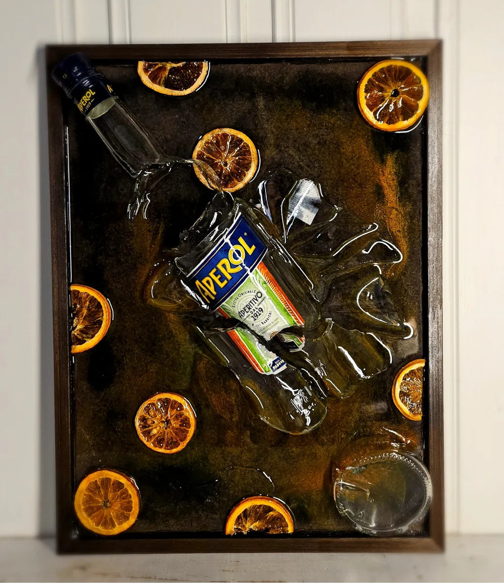 Italian Sunset - Broken Bottle Art