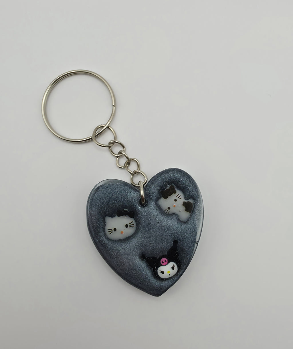 Nøkkelring hjerte hello kitty