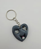 Nøkkelring hjerte hello kitty