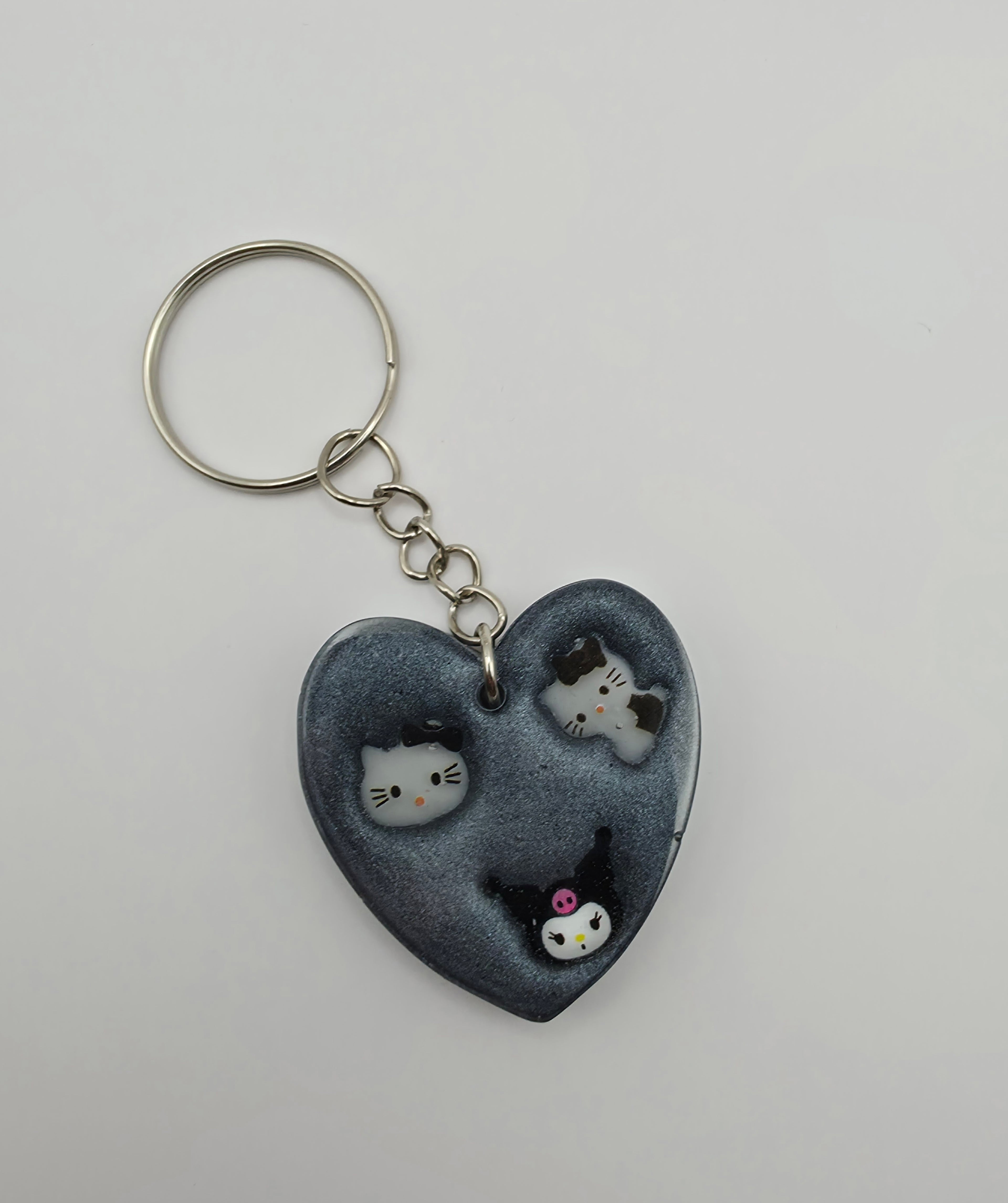 Nøkkelring hjerte hello kitty
