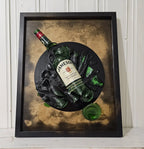Emerald Impact - Broken Bottle Art