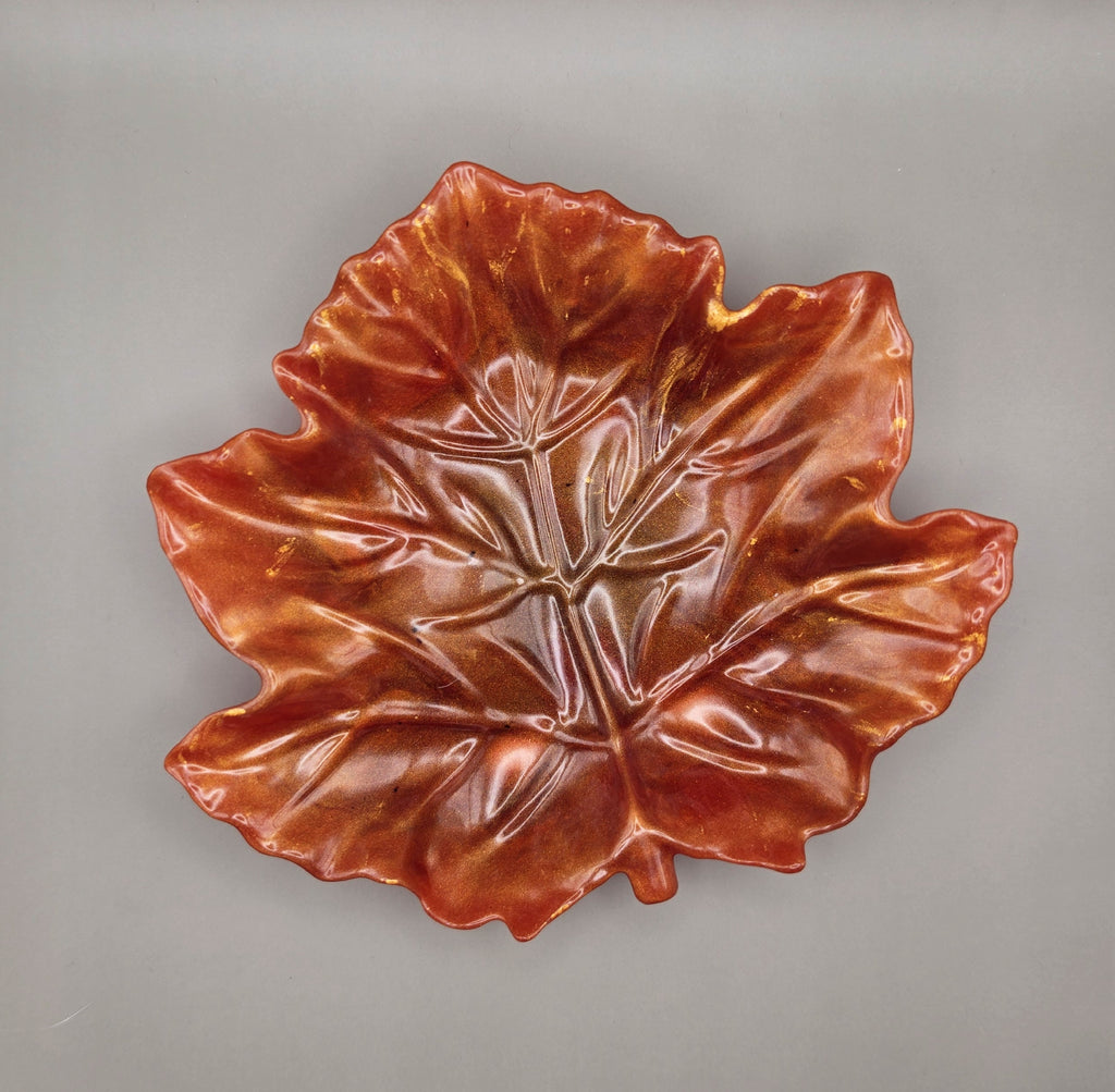 Pyntefat løvblad orange