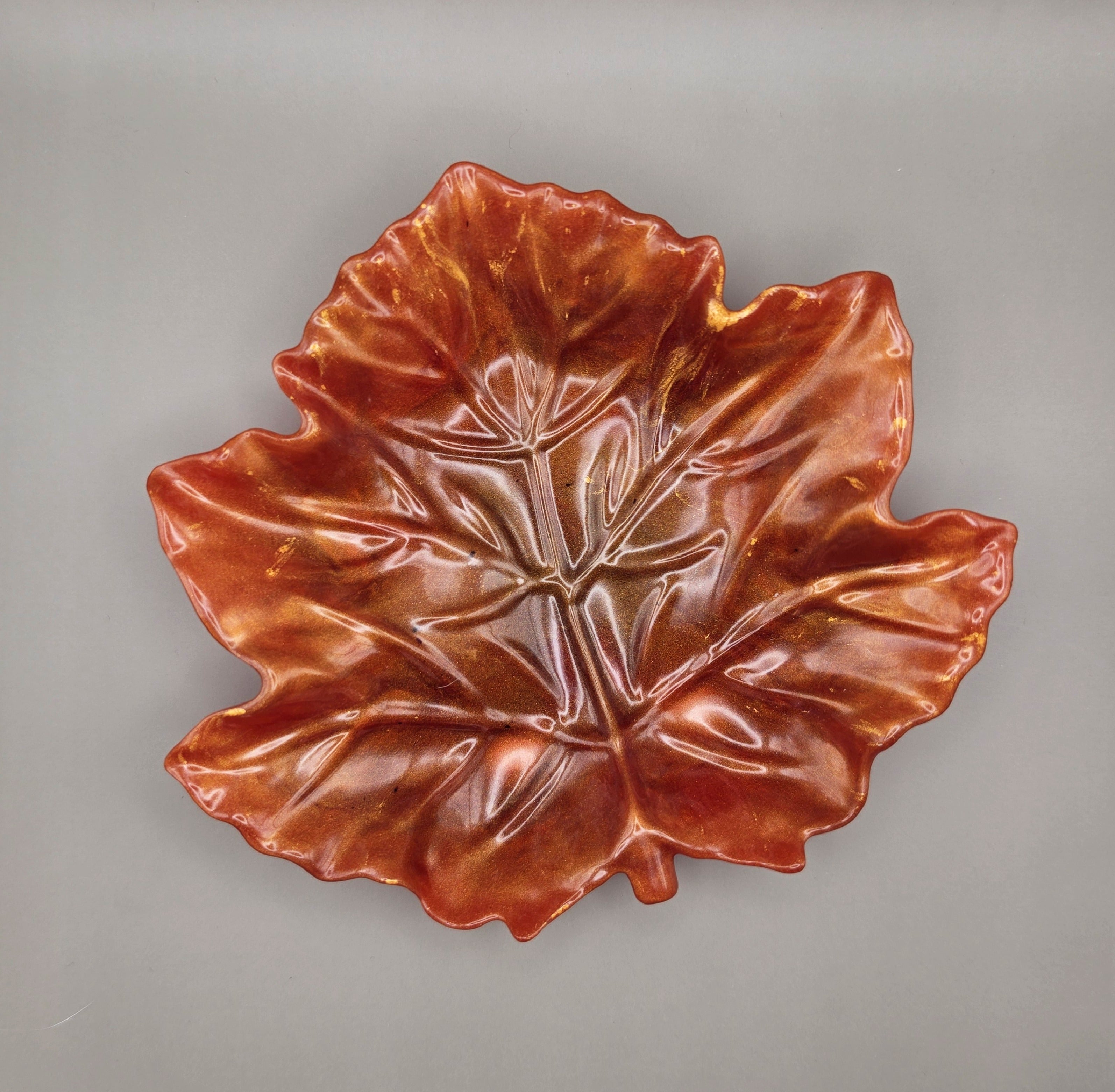 Pyntefat løvblad orange