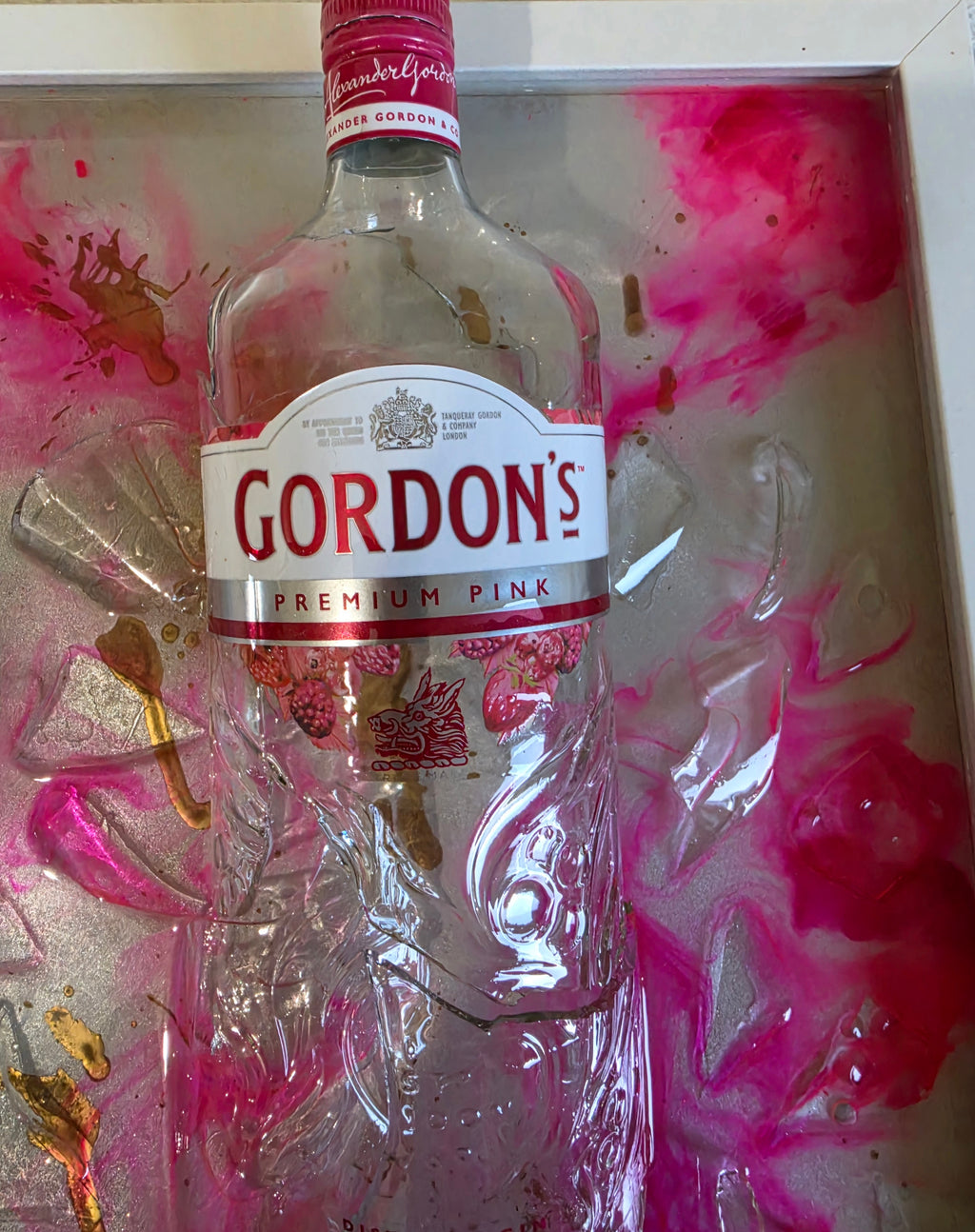 Shattered Pink - Broken Bottle Art
