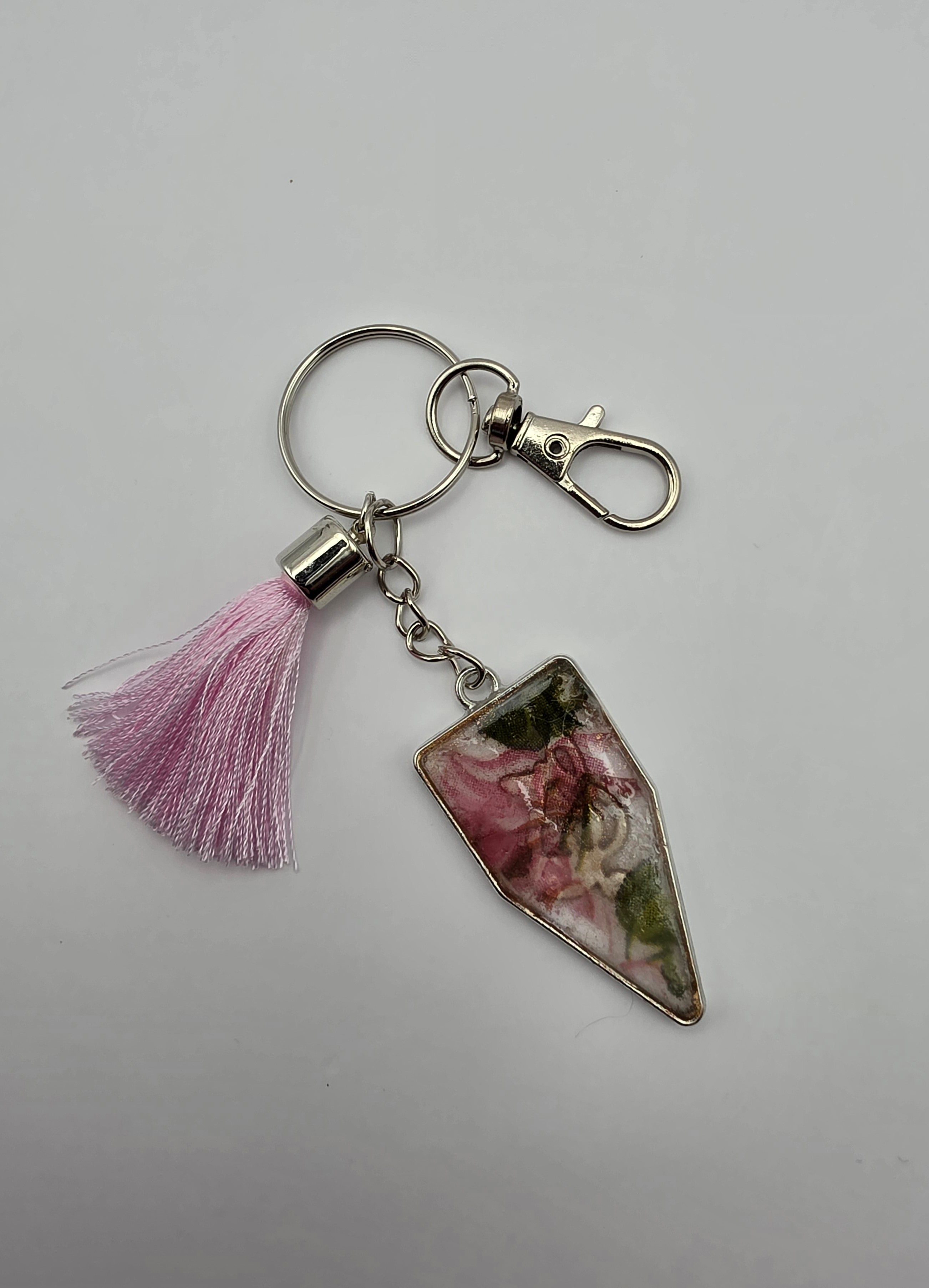 Nøkkelring rosa med dusk