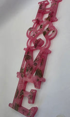 Home skilt rosa