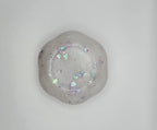 Telysholder hvit og glitter