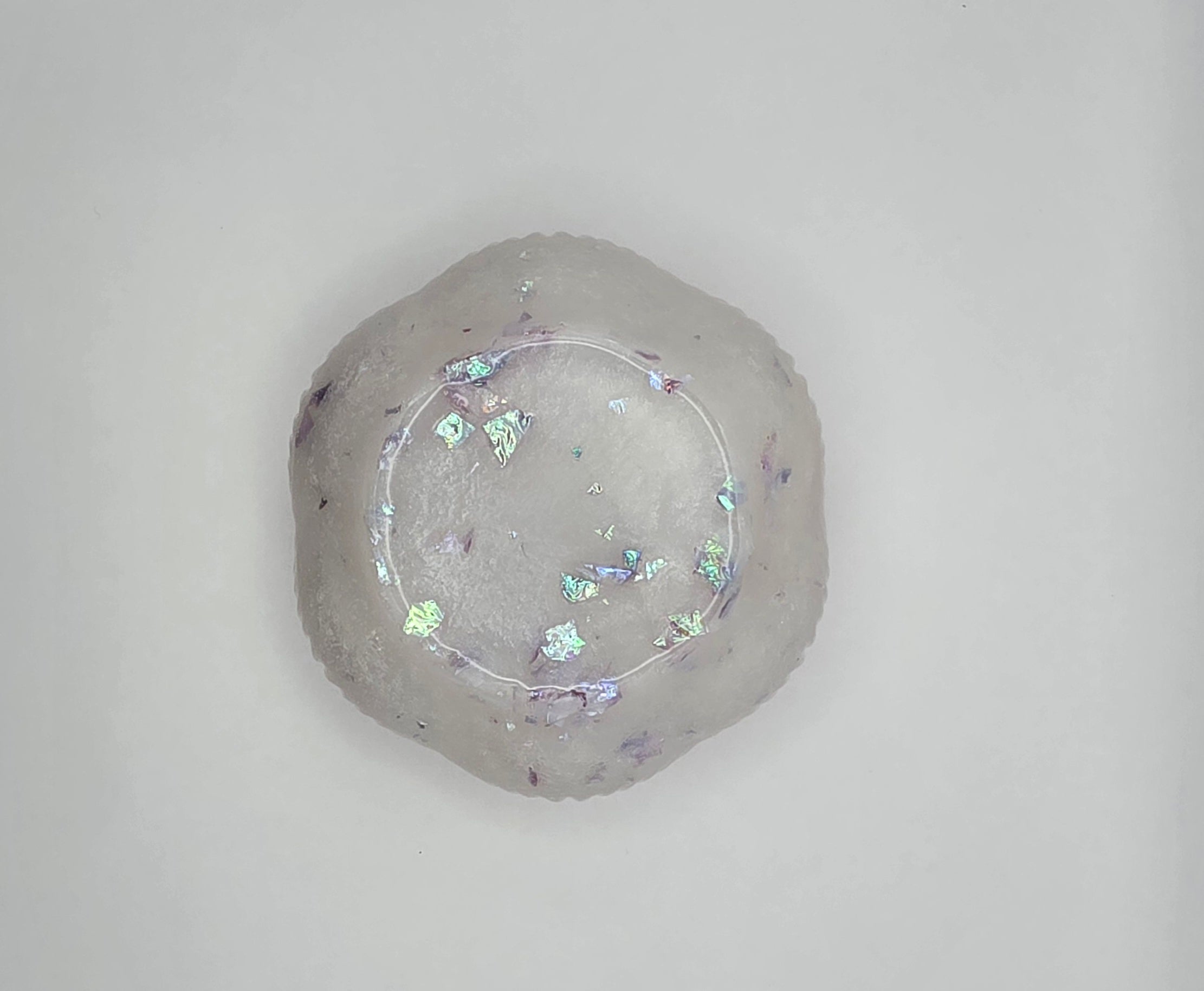 Telysholder hvit og glitter