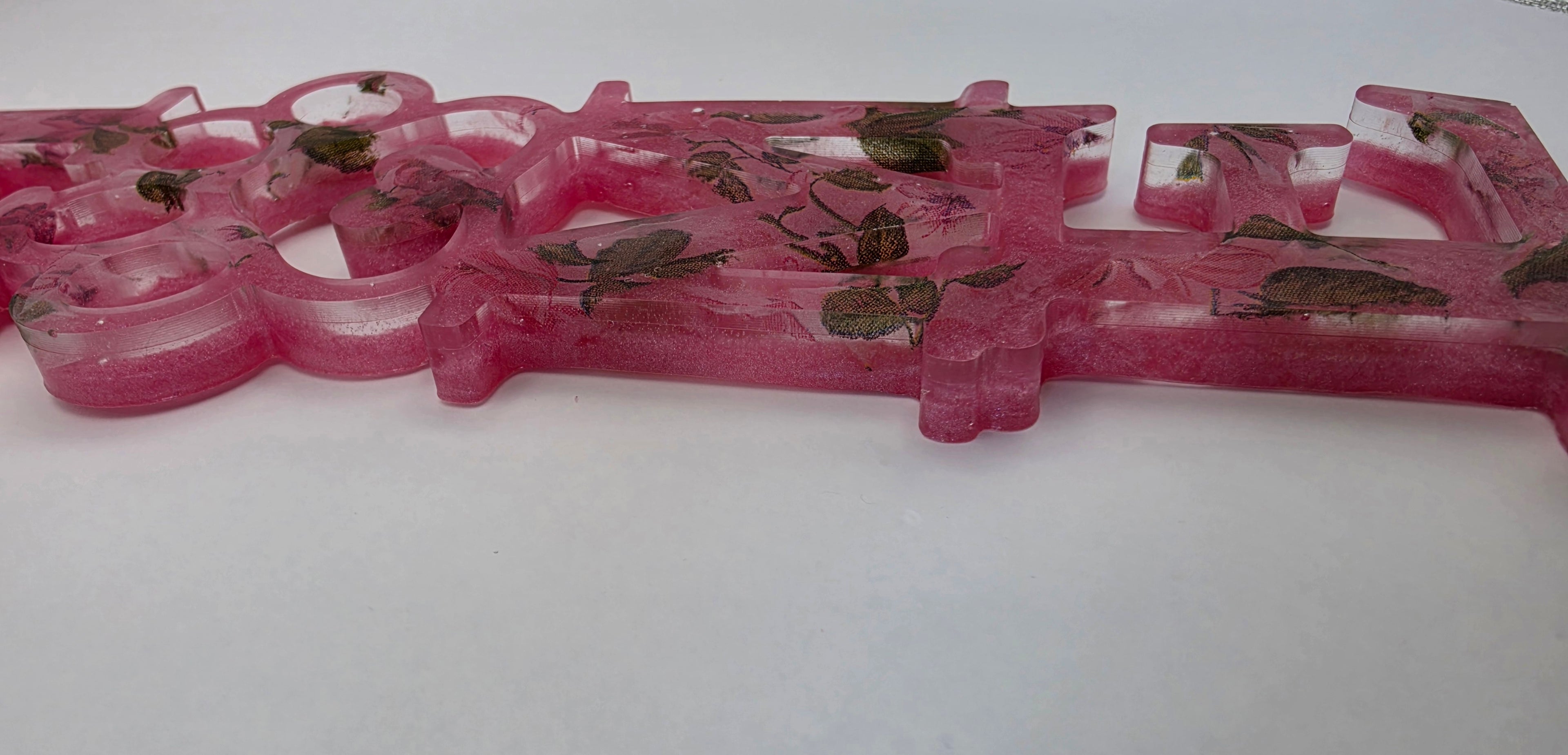 Home skilt rosa