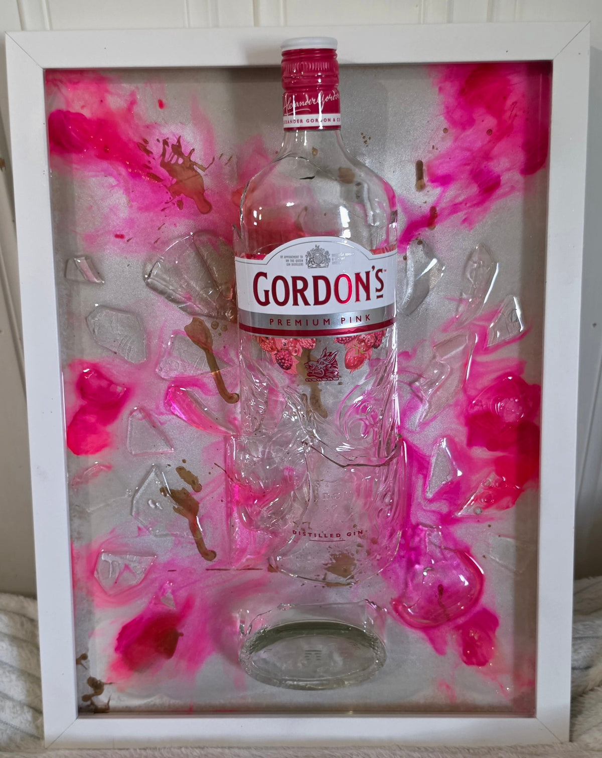 Shattered Pink - Broken Bottle Art