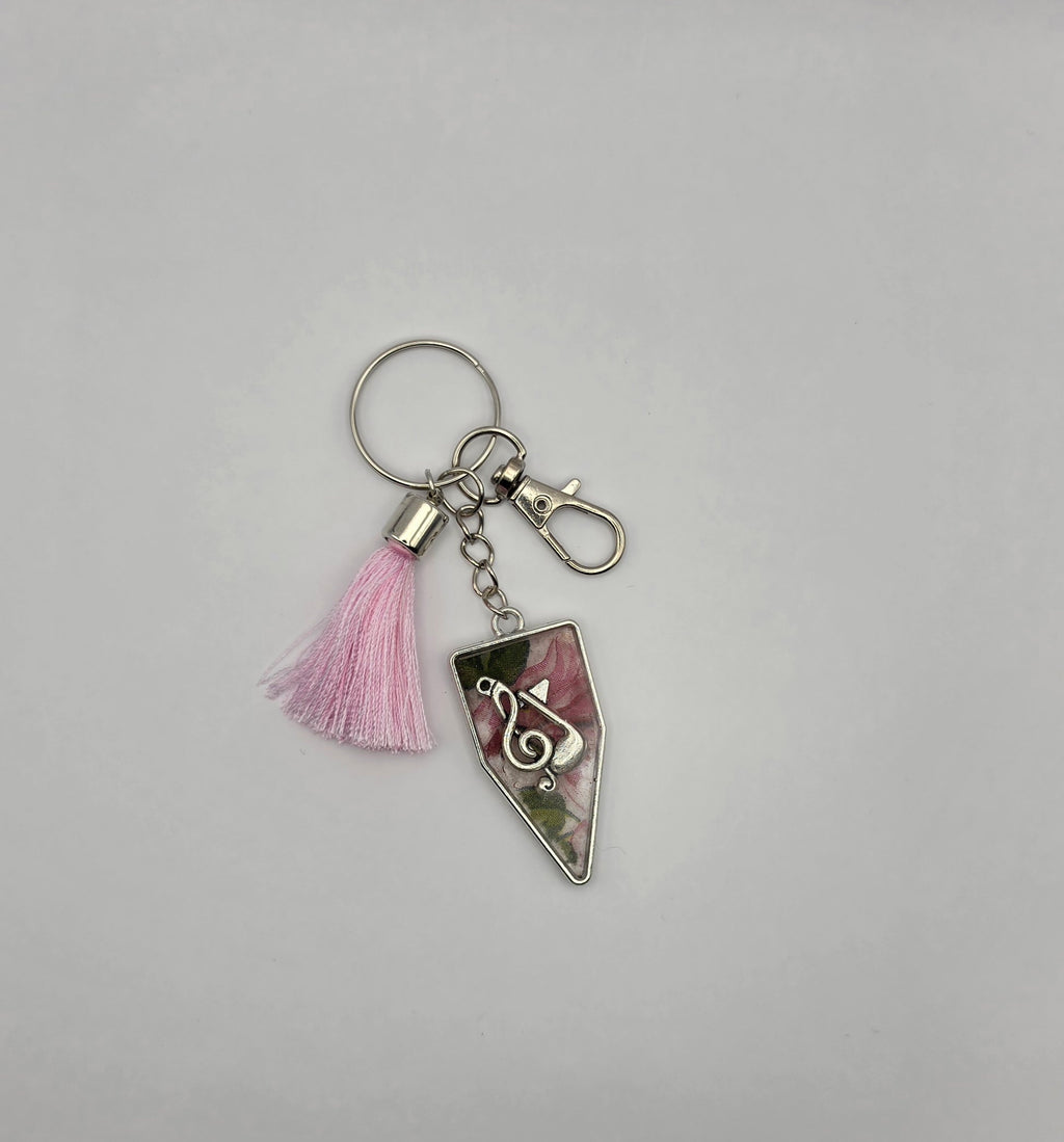 Nøkkelring rosa med dusk