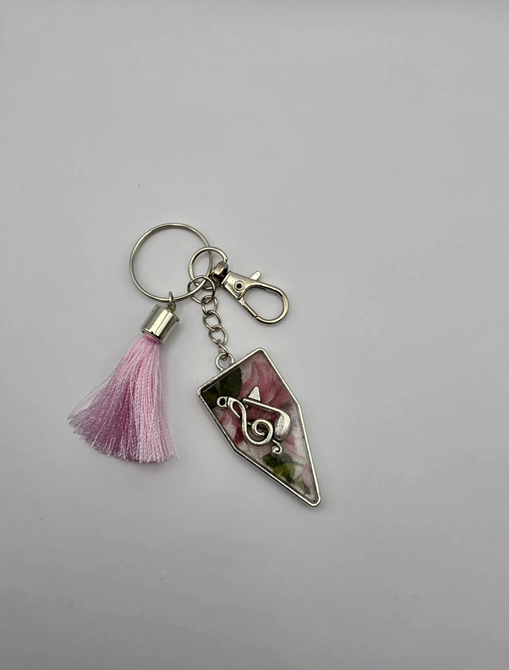 Nøkkelring rosa med dusk