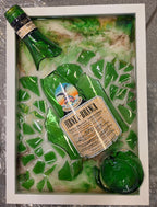 Fernet Branca hvit - Broken Bottle Art
