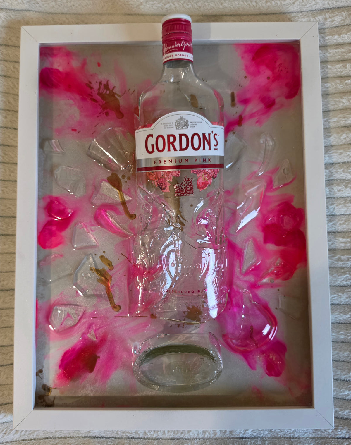 Shattered Pink - Broken Bottle Art